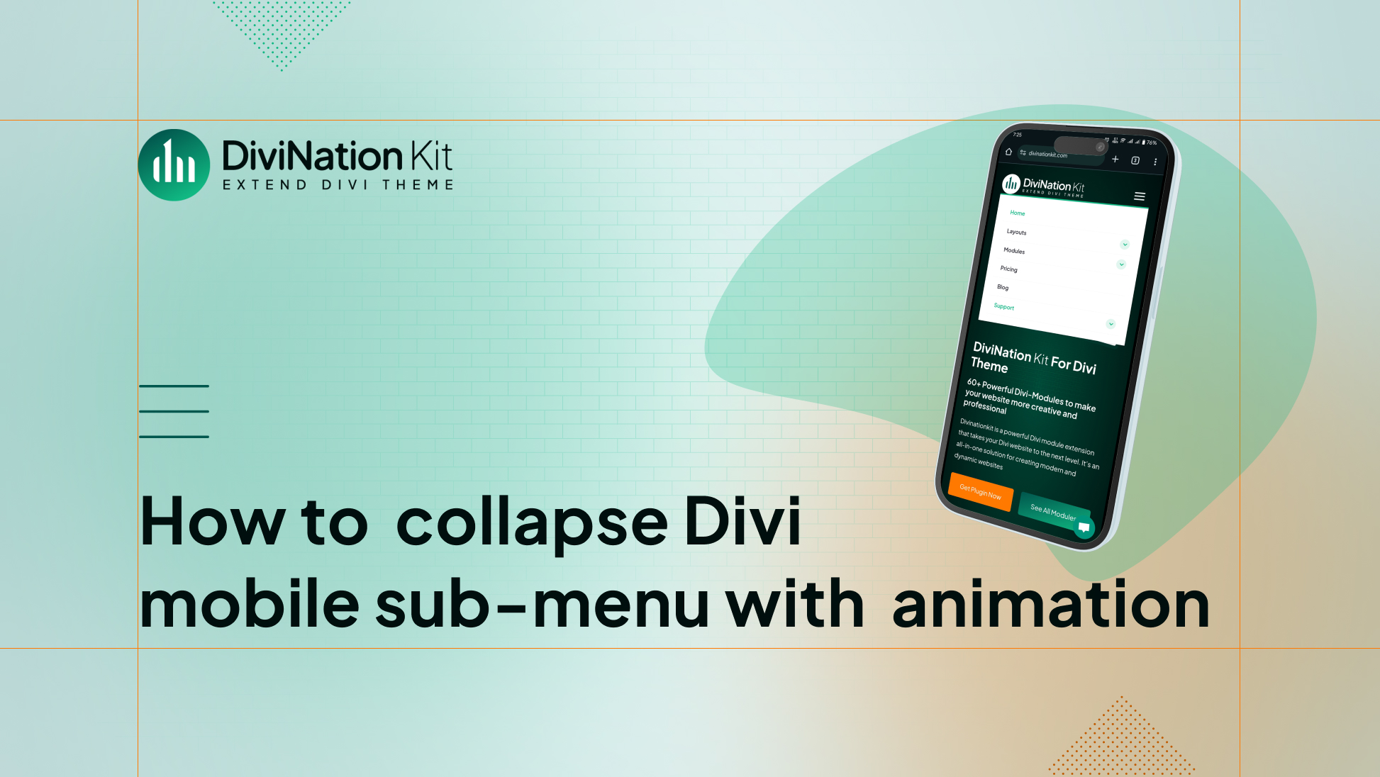 Collapse divi mobile sub menu
